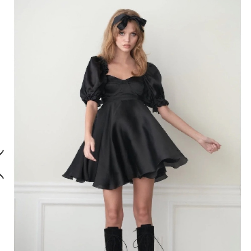 Selkie The Caviar Silk Satin Full Cup Parliament Dress